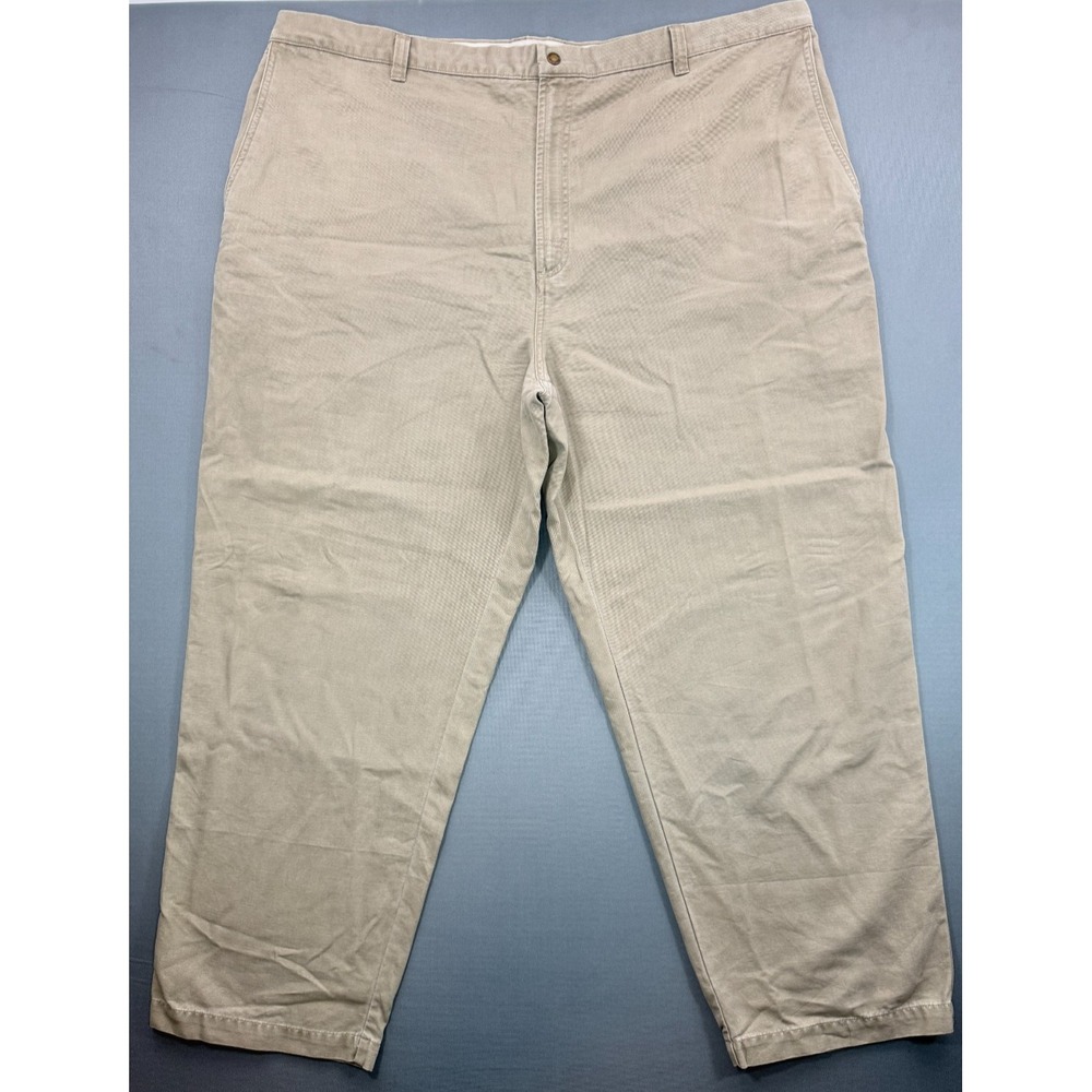 Columbia Canvas Utility Pants Tan Khaki 100% Cotton Big & Tall AX8142 Mens 48x30
